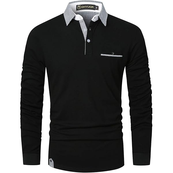 メンズウェア TANGRAM LOGO LONG SLEEVE POLO SHIRTS S Amazon.com: GHYUGR Men's Long Sleeve Polos Casual Tops Denim